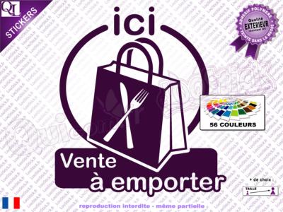 Stickers Vente à Emporter Snack