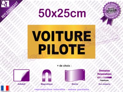 VOITURE PILOTE adhésif - magnet - bâche 50x25cm