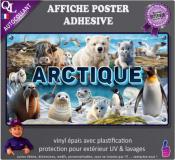 AFFICHE POSTER PLV autocollant ANIMAUX du MONDE 