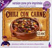 Autocollant CHILI CON CARNE affiche western