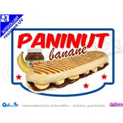 Autocollant PANINI NUTELLA BANANE cadre - couleurs au choix