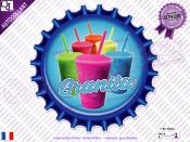Autocollant GRANITA motif capsule adhsif rsistant UV
