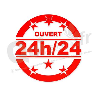 Adhésif Ouvert 24 heures sur 24 - 58cm