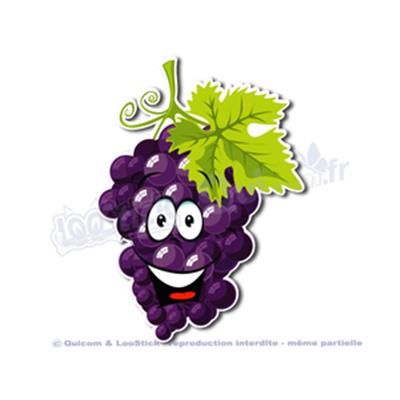 Autocollant Cartoon RAISIN NOIR