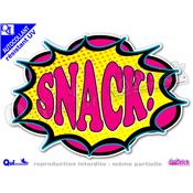 Sticker SNACK bulle comique adhsif rsistant UV