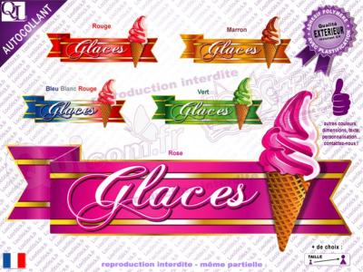 Autocollant GLACES Italienne ruban Prestige