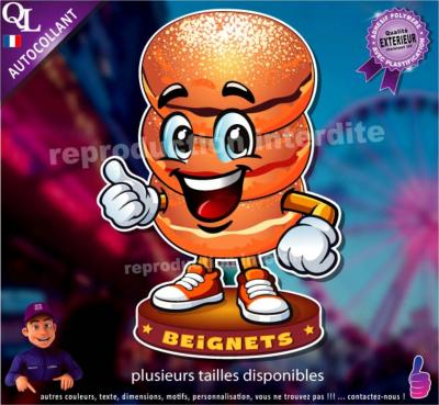 Autocollant BEIGNETS COMIQUE ref1