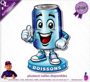 Autocollant BOISSON CANETTE SODA COMIQUE ref1