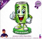 Autocollant BOISSON CANETTE SODA COMIQUE ref1