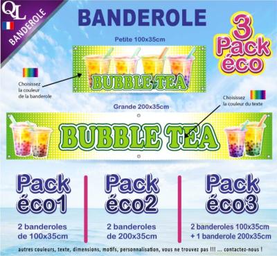 Banderole BUBBLE TEA Pack éco au choix