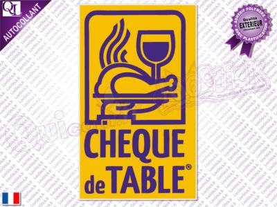 Autocollant Chèque de Table (ref1)