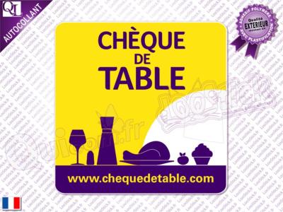 Autocollant Chèque de Table (ref3)