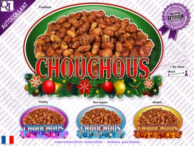 Sticker autocollant CHOUCHOUS DECOR NOEL résistant UV