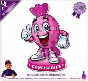 Autocollant CONFISERIES FORAINES mascotte ref2