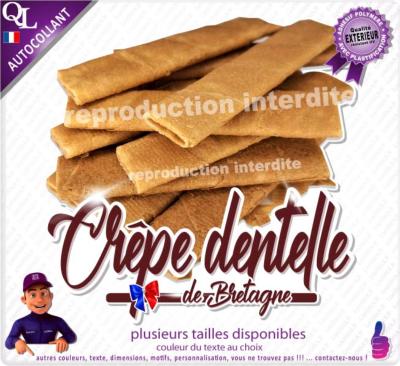 Autocollant CREPE DENTELLE de BRETAGNE titre 