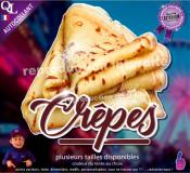 Autocollant CREPES TITRE détouré forain STICKER