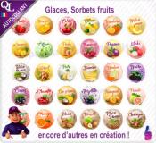 Etiquettes autocollantes GLACES GLACIER