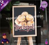 Autocollant MINI BEIGNETS titre STICKER