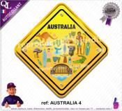 Autocollant PANNEAU AUSTRALIE carte australia