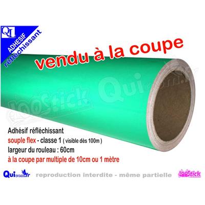 Adhésif Réfléchissant souple VERT TURQUOISE vendu à la coupe