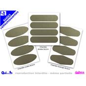 4 Bandes Casque adhésif Réfléchissant GRIS MOYEN