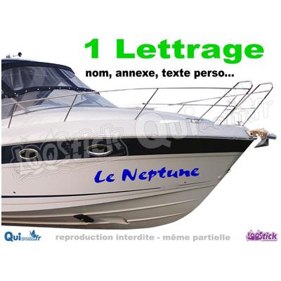 1 Lettrage adhésif Bateau coque rigide