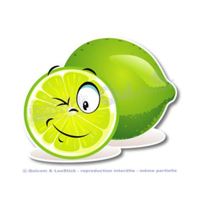 Autocollant Cartoon CITRON Vert