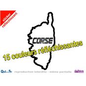 Sticker Carte Corse REFLECHISSANT (ref2)