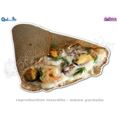 Autocollant Crêpe Fruits de Mer