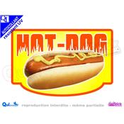 Autocollant HOT-DOG cadre 5 couleurs au choix