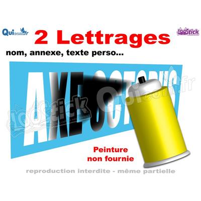 2 Lettrages Bateau Pochoir adhésif