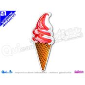 Sticker autocollant GLACE ITALIENNE FRAISE adhsif resistant UV