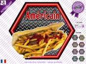 Autocollant AMERICAIN hexa effet mtal