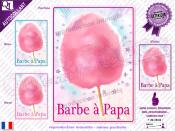 BARBE A PAPA affiche Autocollante stop trottoir dco 1