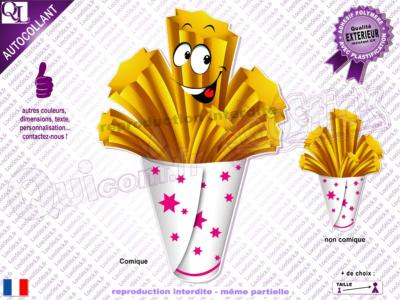 Autocollant Cartoon CHURROS Cornet ref1