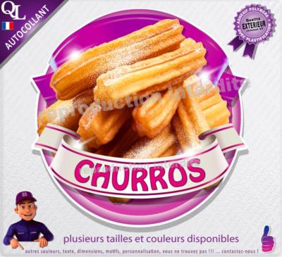 Autocollant CHURROS ruban forain STICKER