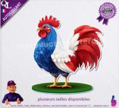 Autocollant COQ TRICOLORE FRANCE ref1