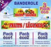 Banderole  FRUITS LEGUMES Pack éco au choix