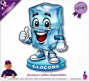 Autocollant GLACONS mascotte comique ref1