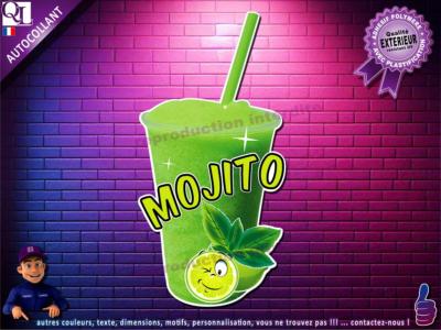 autocollant GRANITE parfum MOJITO sticker