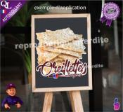 Autocollant OREILLETTES bugnes TITRE sticker