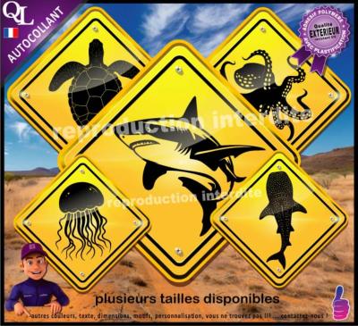 Autocollant PANNEAU AUSTRALIE animaux marins