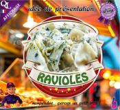 PANCARTE PLV PVC RAVIOLES ruban forain