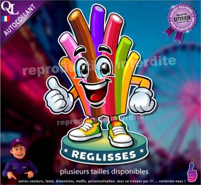 Autocollant REGLISSES AMERICAINS COMIQUE ref1