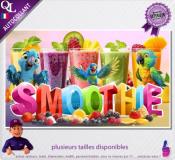 Autocollant SMOOTHIE titre 3D affiche adhésive
