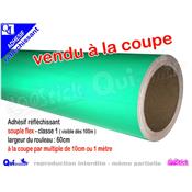 Adhsif Rflchissant souple VERT TURQUOISE vendu  la coupe