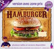 Autocollant HAMBURGER affiche western