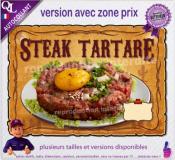 Autocollant STEAK TARTARE affiche western