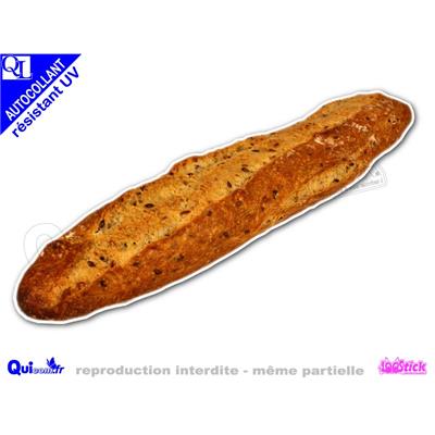 Sticker BAGUETTE GRAINES adhésif résistant extérieur UV