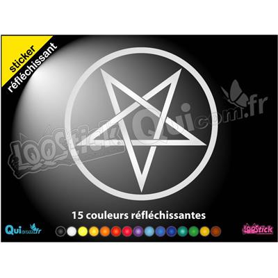 Sticker CROIX SATANIQUE réfléchissant